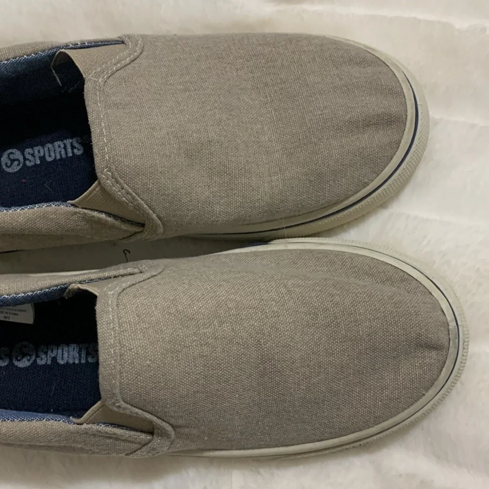 US Sports Kids‎ Boys Canvas Slip On Sneakers Tan Brown Size 1